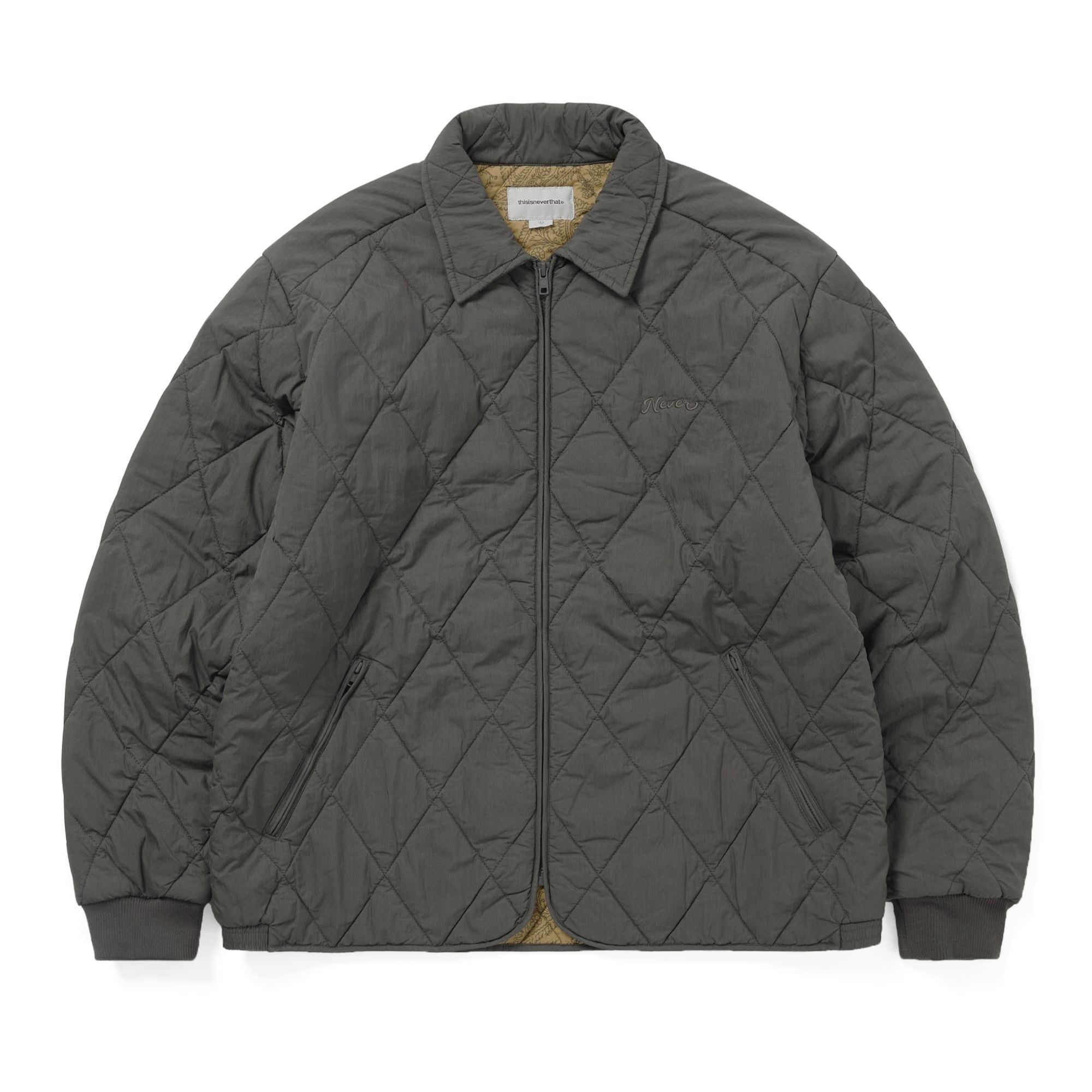 Thisisneverthat Quilted Jacket in Charcoal