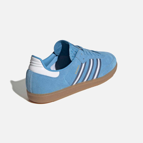 adidas gazelle silver green womens Adidas - Samba LT Sneaker in Semi Blue Burst & Cloud White