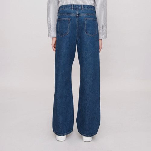 A.P.C. Aaron Wide Leg Jeans | stonewashed indigo | Evolve Clothing