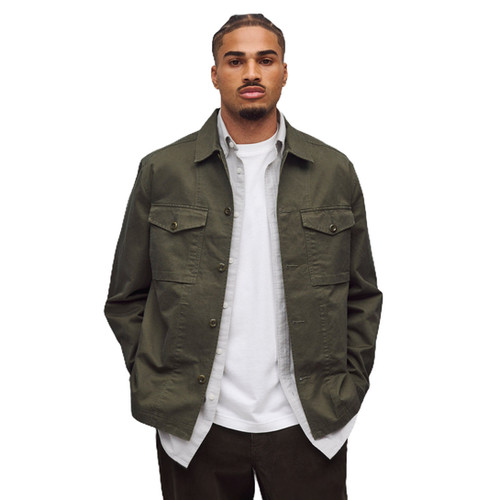 Reigning Champ Cotton Chino Keeper Standard Overshirt | dark olive