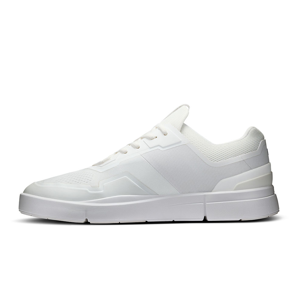 On Roger Spin Men's Sneakers in white side detail
