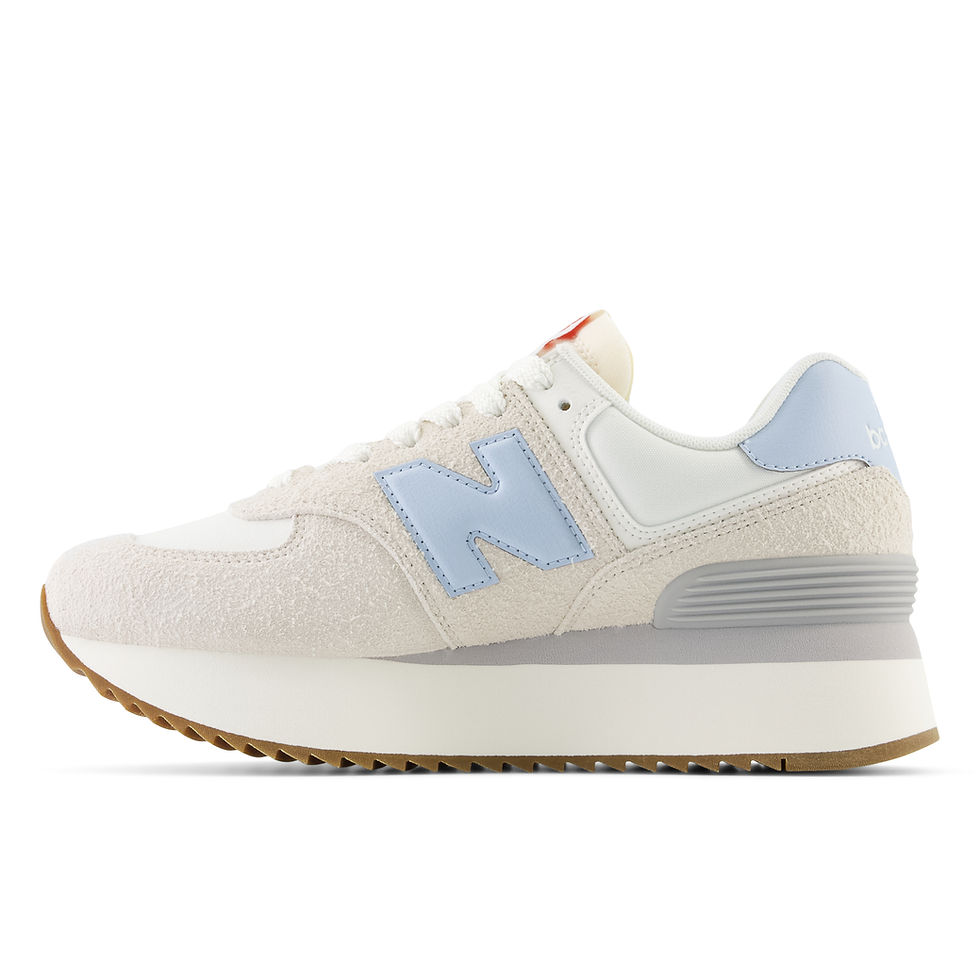 New Balance Women's 574+ Sneakers WL574ZQC in moonbeam seasalt light blue