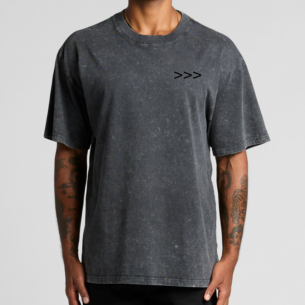 copy of Evolve the Brand 80 West Heavy T-Shirt stone wash front overview