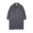 Lite Year Tweed Car Coat in navy tweed front detailed lay flat