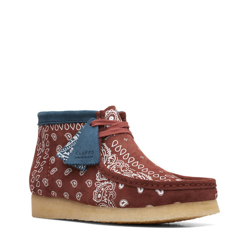 ろ*く様 Clarks Wallabees Boots Made in Irel Clarks Originals Wallabee Boot | brick paisley | Evolve