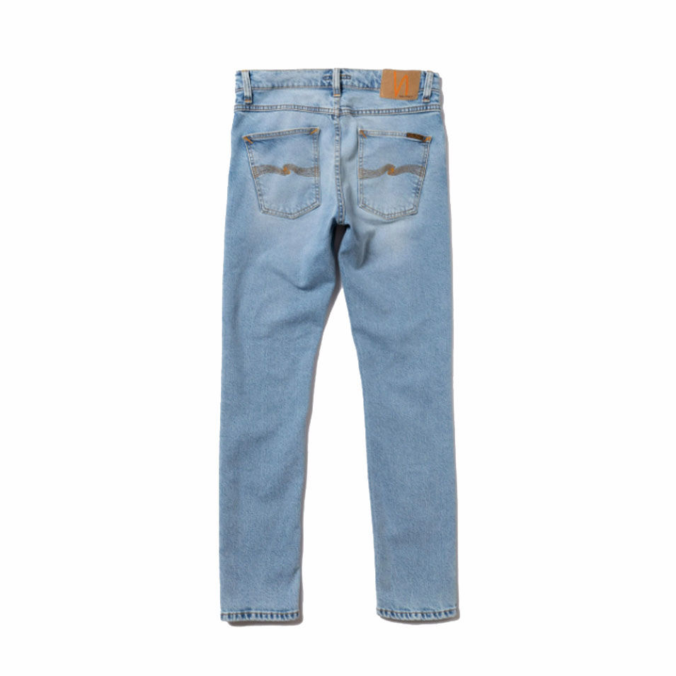 Nudie Jeans Lean Dean Warm Days Blue Denim back flat