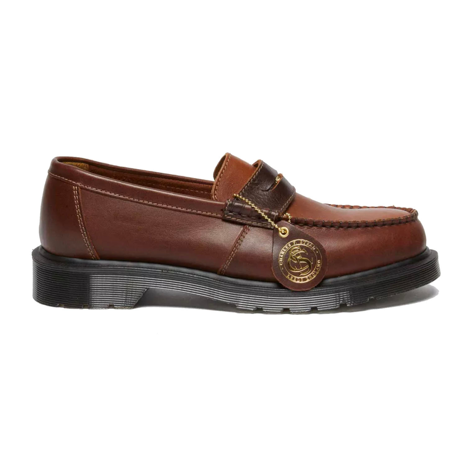 Dr. Martens Penton Leather Loafer in brown, and amber leather