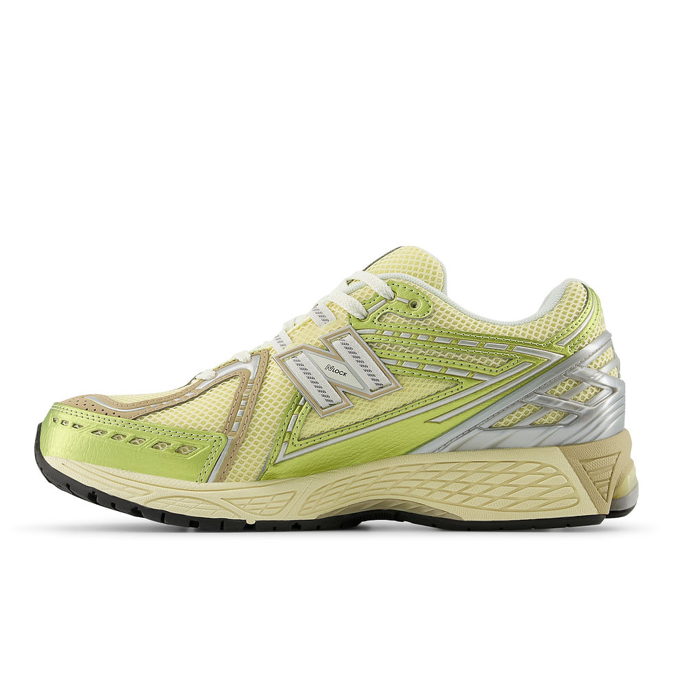 Thumbnail: New Balance 1906 Sneakers U1906RND in metallic parchment yellow left side logo detail