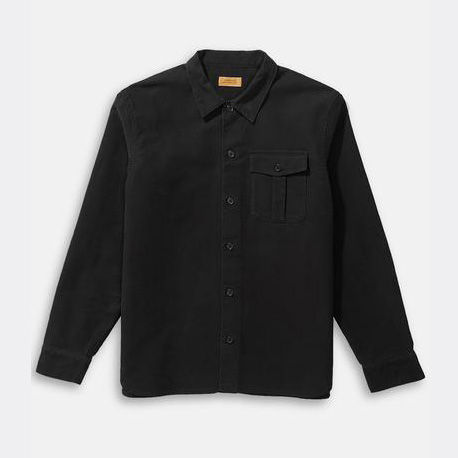 Saturdays NYC BROOME MOLESKIN L/S Shirt/Overshirt | black