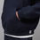 Thumbnail: Reigning Champ Brushed Fleece '97 Relaxed Hoodie in navy on model side pocket