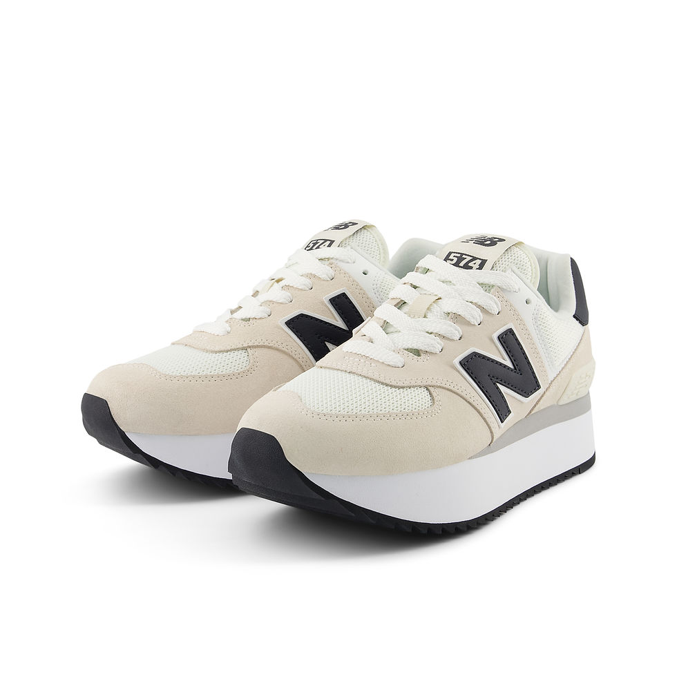 New Balance Women's 574+ Sneakers WL574ZAH in linen/sea salt