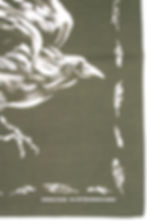 Samurai Jeans Yatagarasu Crow Pattern Bandana olive graphic detail