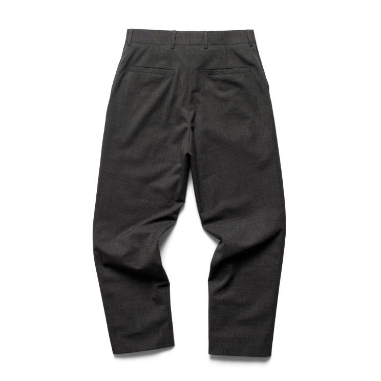 Reigning Champ Men's Ivy Wool Trouser in heather carbon back flat