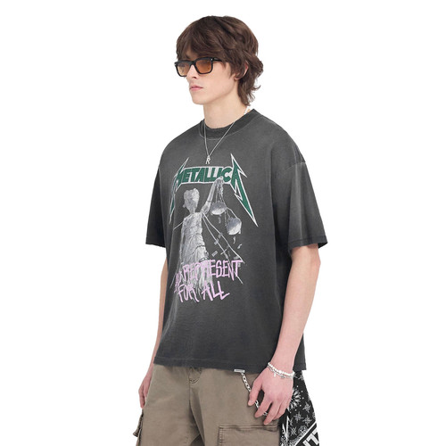 ❏希少【MY PROOF】Reason for My Justice RE:M. Represent X Metallica Justice Tee | stained black | Evolve