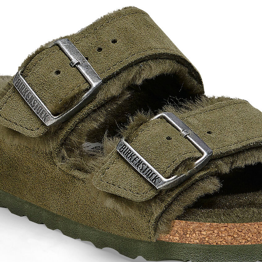 Birkenstock Arizona Shearling Suede in thyme