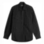 FrizmWORKS Nylon Utility Pocket Overshirt in black front flat