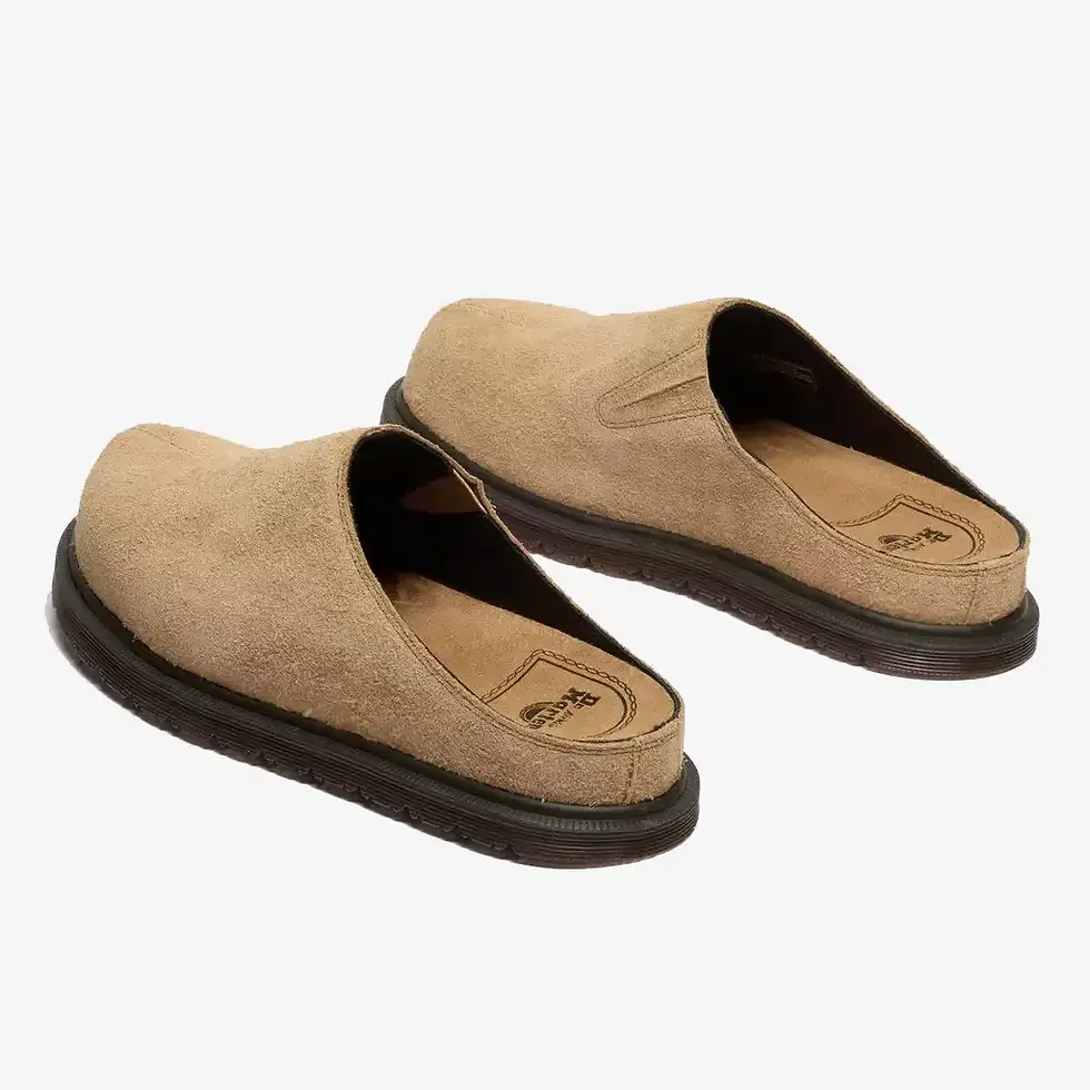 Thumbnail: Dr Martens San Mule in hairy suede savannah tan