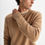 Thumbnail: Wax London Wilde Fluffy Wool Sweater in camel on model front