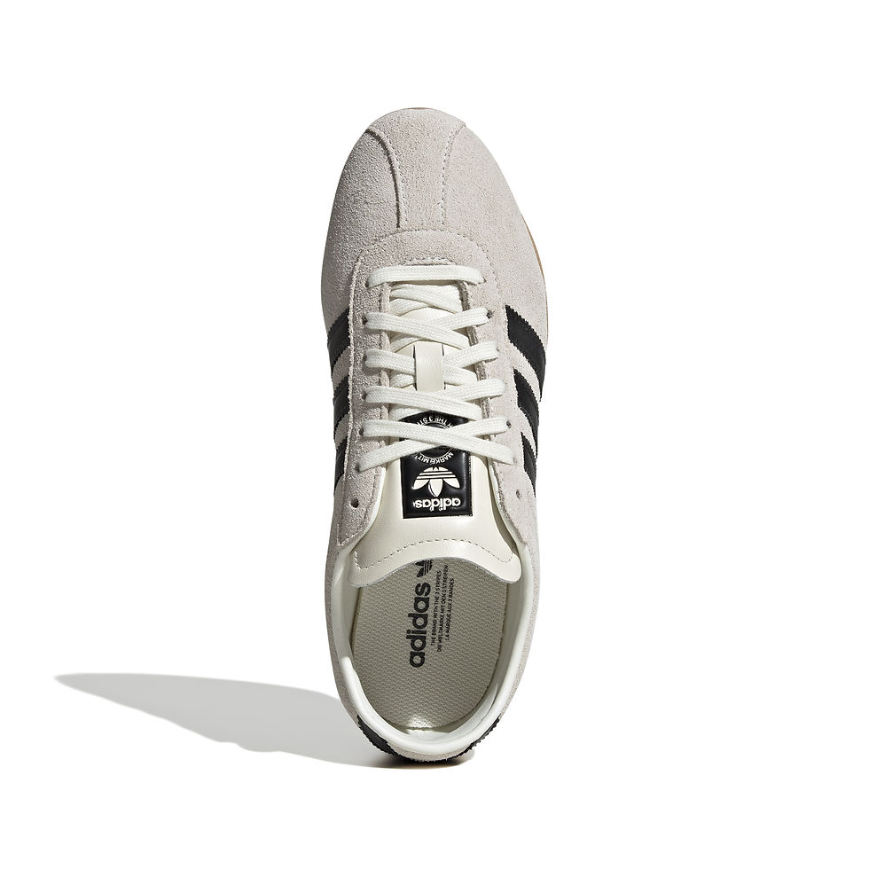 Thumbnail: Adidas Tokyo Women's Sneakers JI0182 in off white, black, and gold metallic upper detail