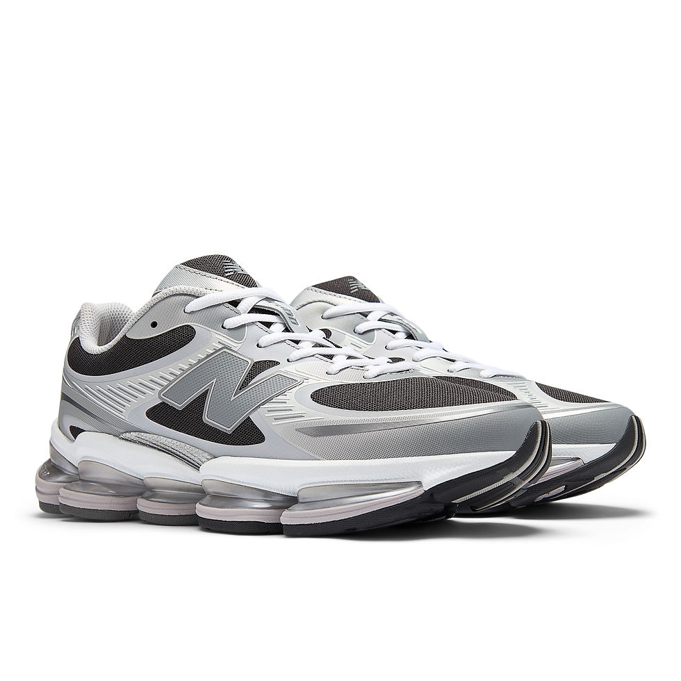 Thumbnail: New Balance ABZORB 2000 Sneakers U20003OZ faded black, silver metallic pair detail