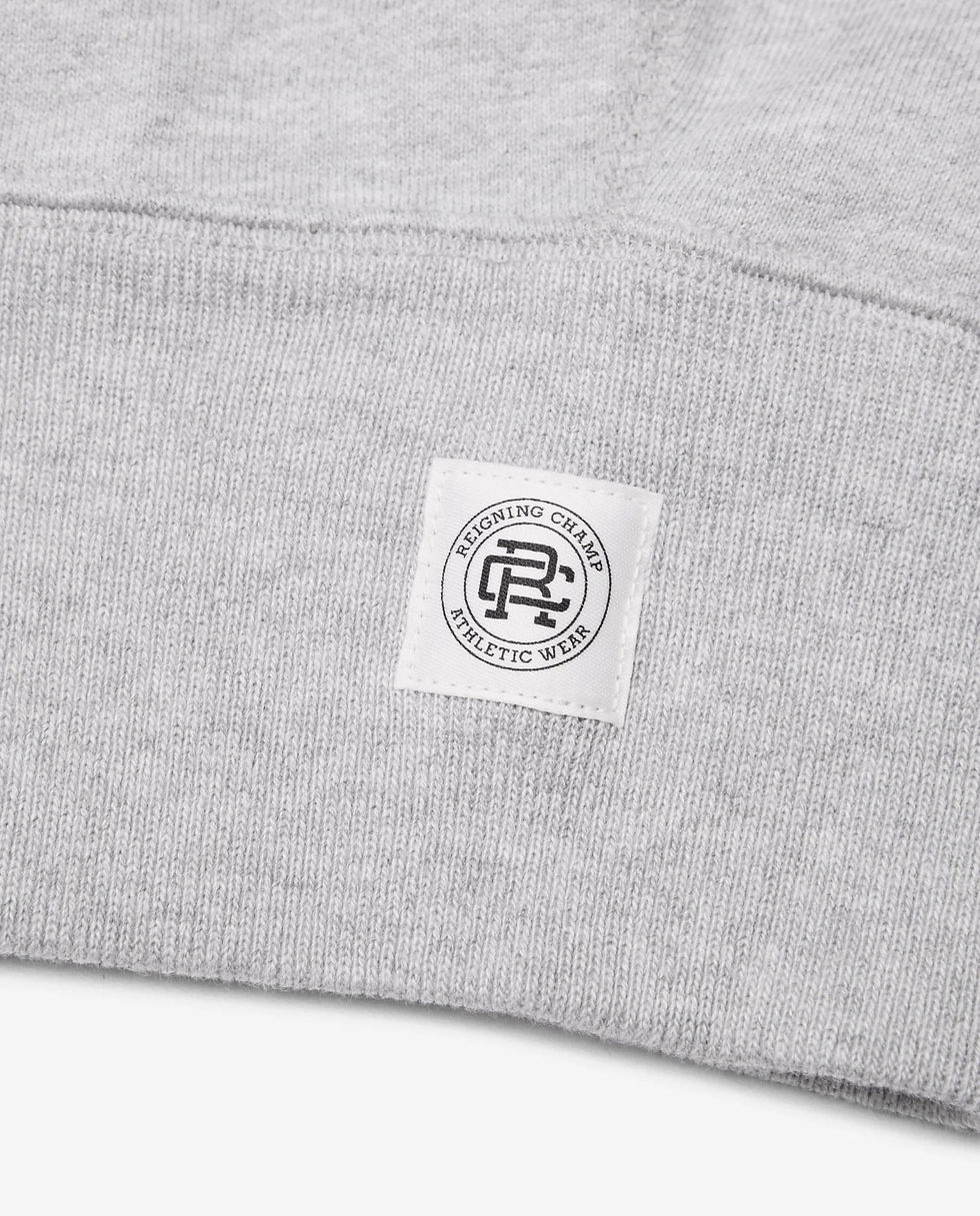 Reigning Champ Brushed Fleece Half Zip Sweatshirt | h. grey