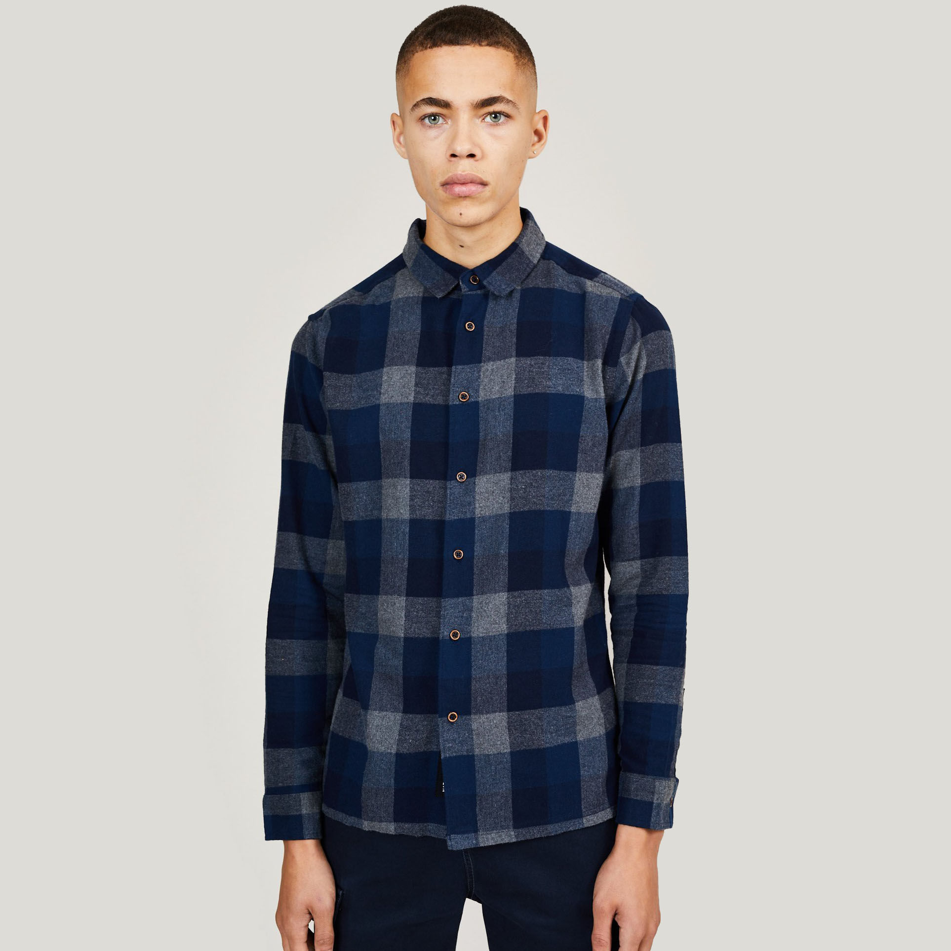Native Youth UK CLYDE Flannel Shirt | blue