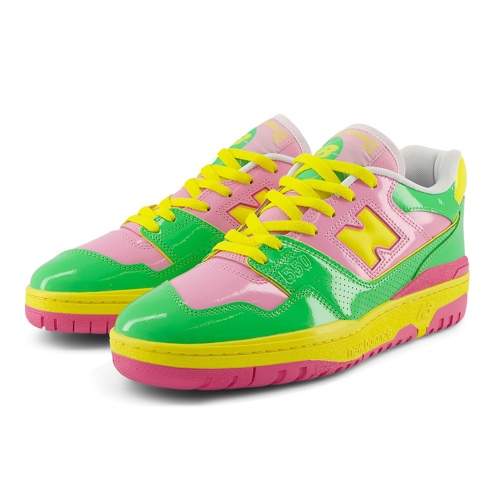 New Balance 550 Sneakers BB550YKA Patent Leather Pack pair detail
