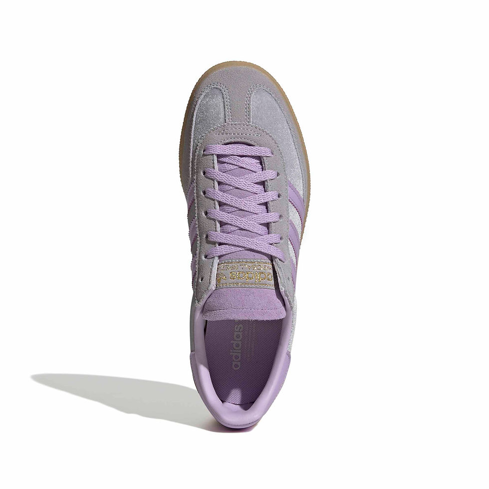 Adidas Handball Spezial Womens Sneakers J3646 in glory grey, and powder plum upper