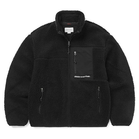 フリースジャケット thisisneverthat SP Sherpa Fleece Jacket 4FT889 Thisisneverthat SP Sherpa Fleece Jacket | black | Evolve