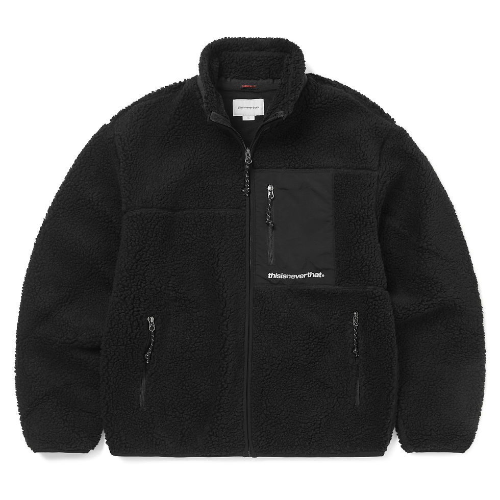 Thisisneverthat SP Sherpa Fleece Jacket in Black