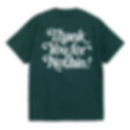 Nothin Special Thank You Tee in dark green back flat