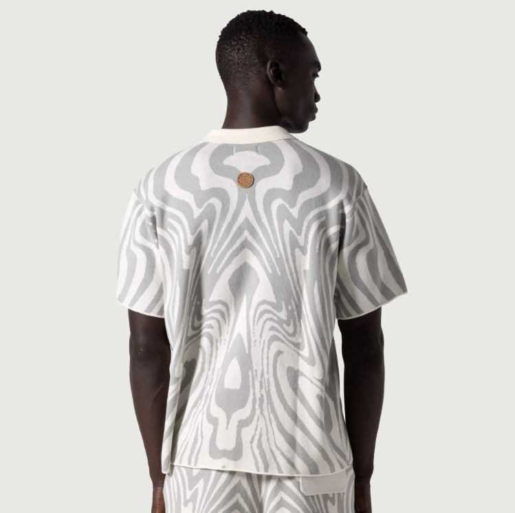 Honor the Gift Daze Knit Shirt in bone on model back