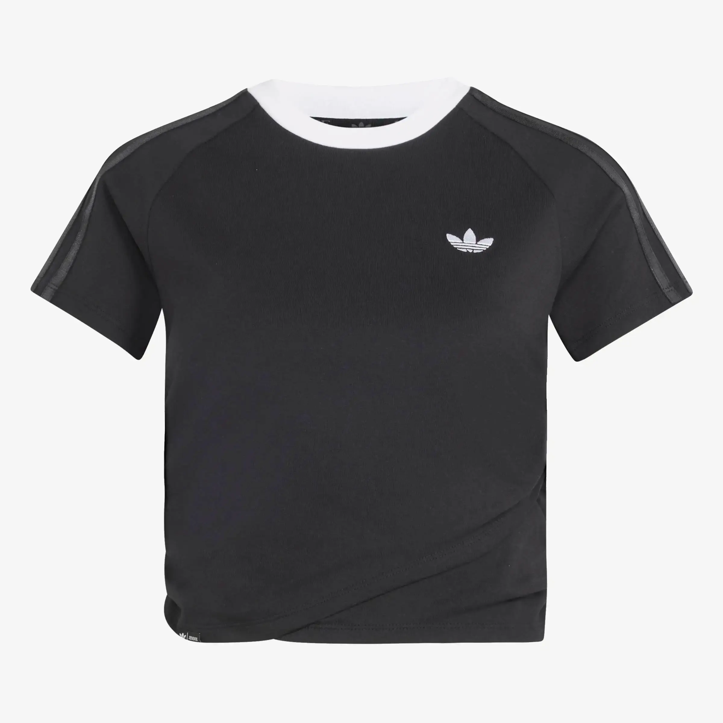 adidas Originals by Jennie Layered Tee in black front flat lay