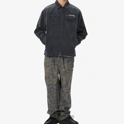 Thisisneverthat Washed Corduroy Zip Jacket | dark slate | Evolve