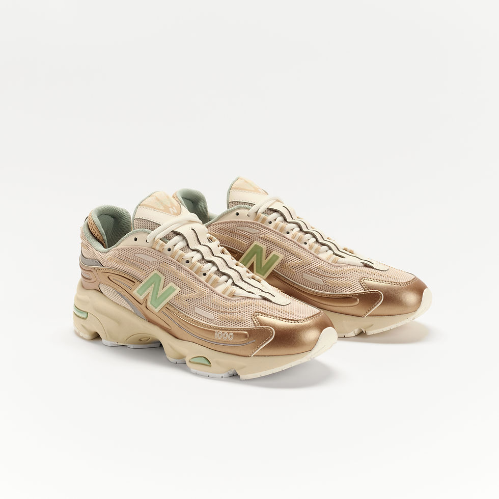 New Balance 1000 Sneakers M1000TDG in desert clay, bisque, mosaic green pair