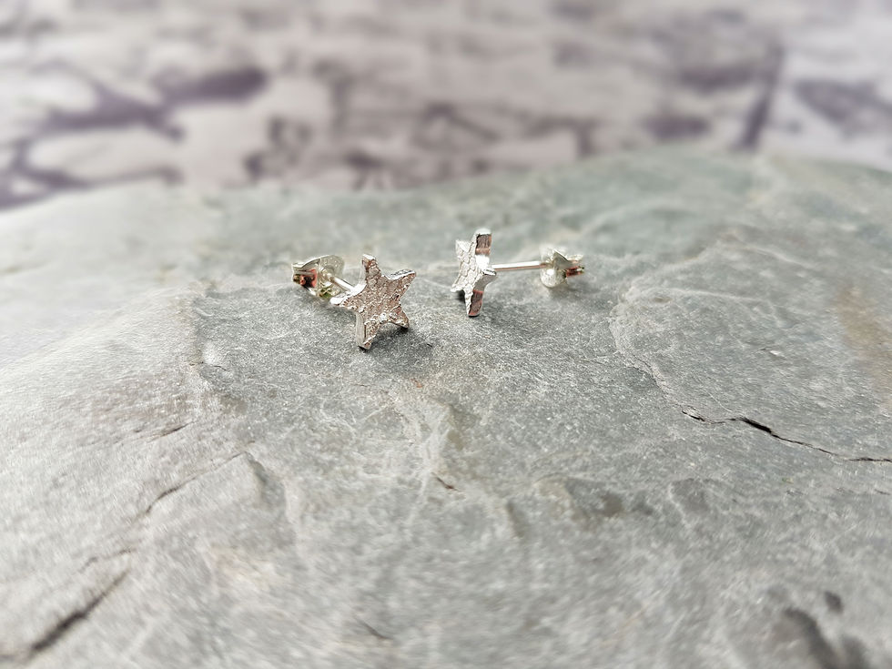 Thumbnail: Silver Star Stud Earrings