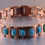 Thumbnail: Turquoise Copper Link Bracelet