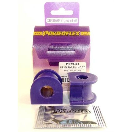 POWERFLEX POLYURETHANE BUSH SET (PAIR): FRONT ANTI-ROLL BAR 16MM, FORD ESCORT MK