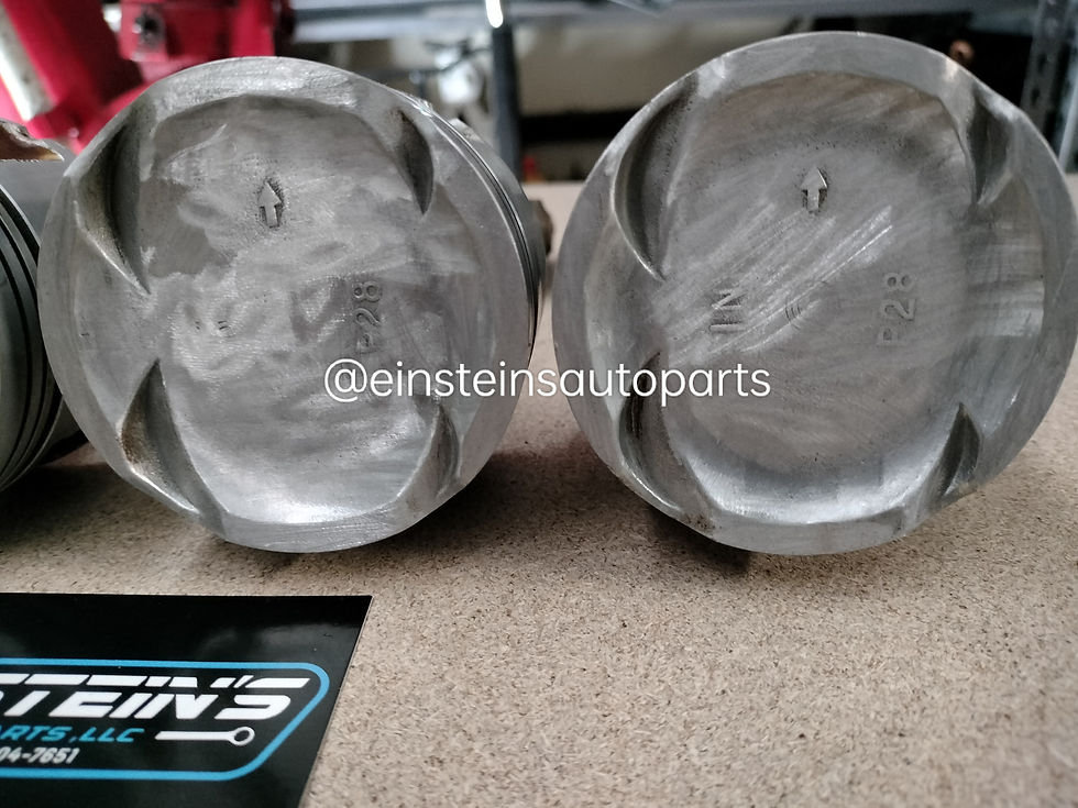Thumbnail: Top view of two 92-95 Honda 1.6 P28 OEM Pistons