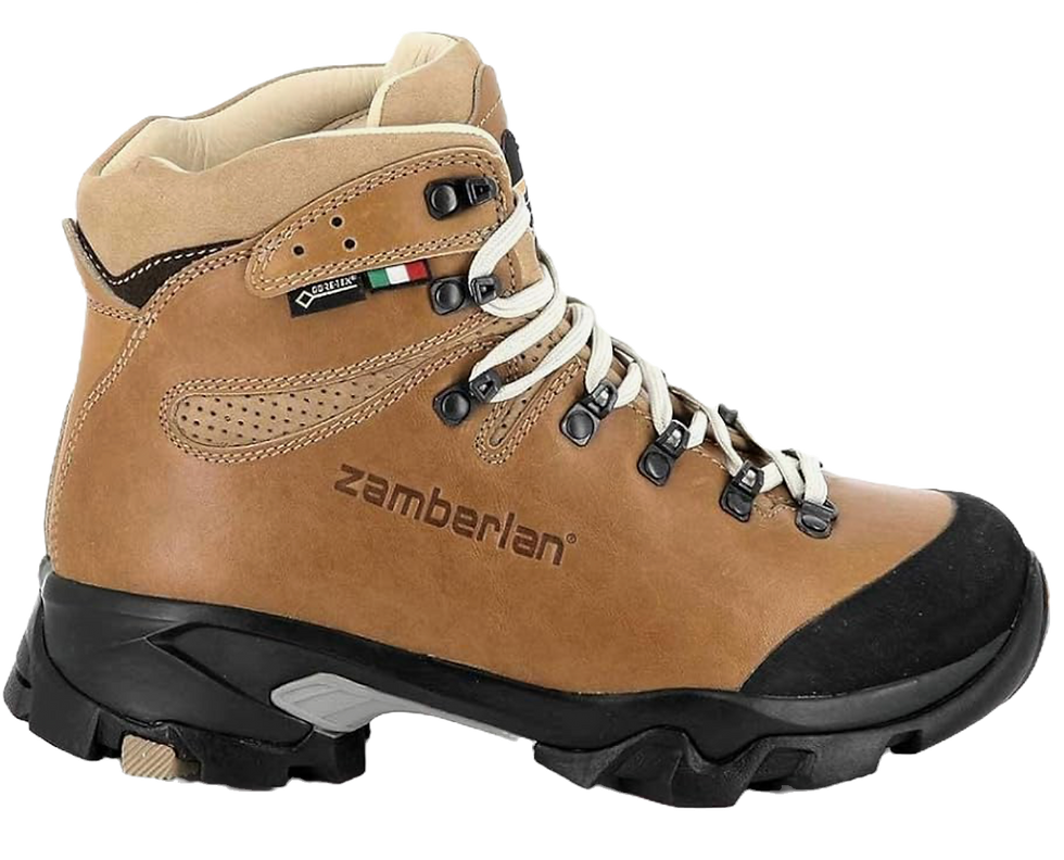 Zamberlan 1996 Vioz Lux GTX RR women's hiking boot in suede leather, Italian-crafted resoleable hiker with Vibram Stura outsole
