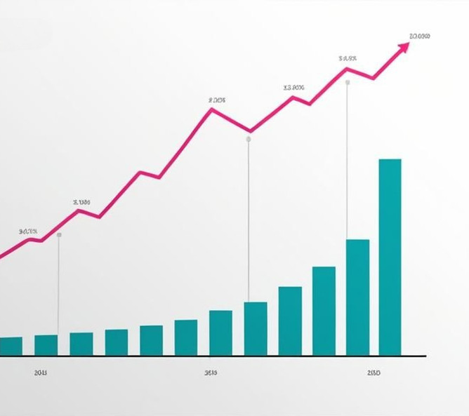 A graph going up showcasing scalability