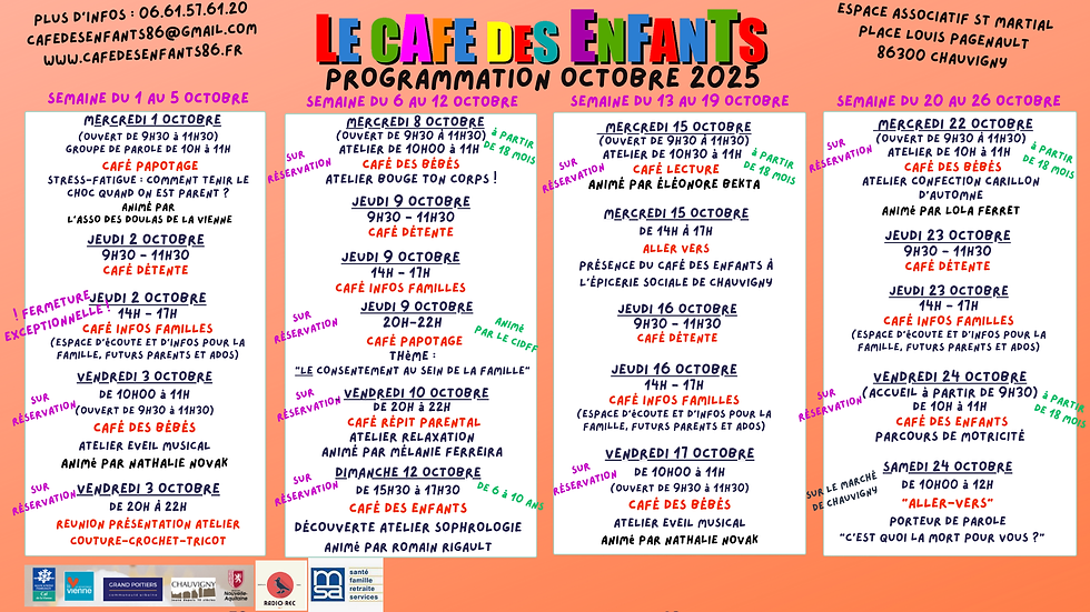 Programme octobre 2025