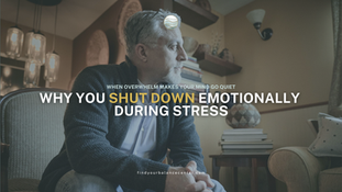 Adult sitting quietly and staring into the distance while feeling emotionally disconnected