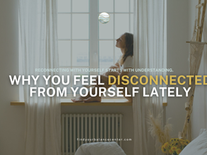 Person sitting quietly by a window, reflecting on feelings of emotional disconnection and self-awareness during a difficult life transition.
