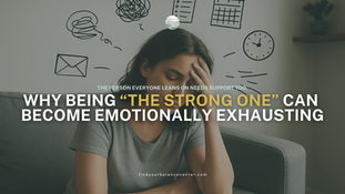 Person experiencing emotional fatigue while trying to maintain composure.