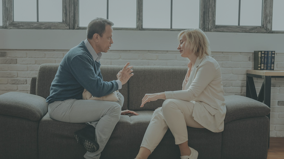 Two adults having a calm and respectful conversation, demonstrating healthy conflict and emotional safety in a relationship.