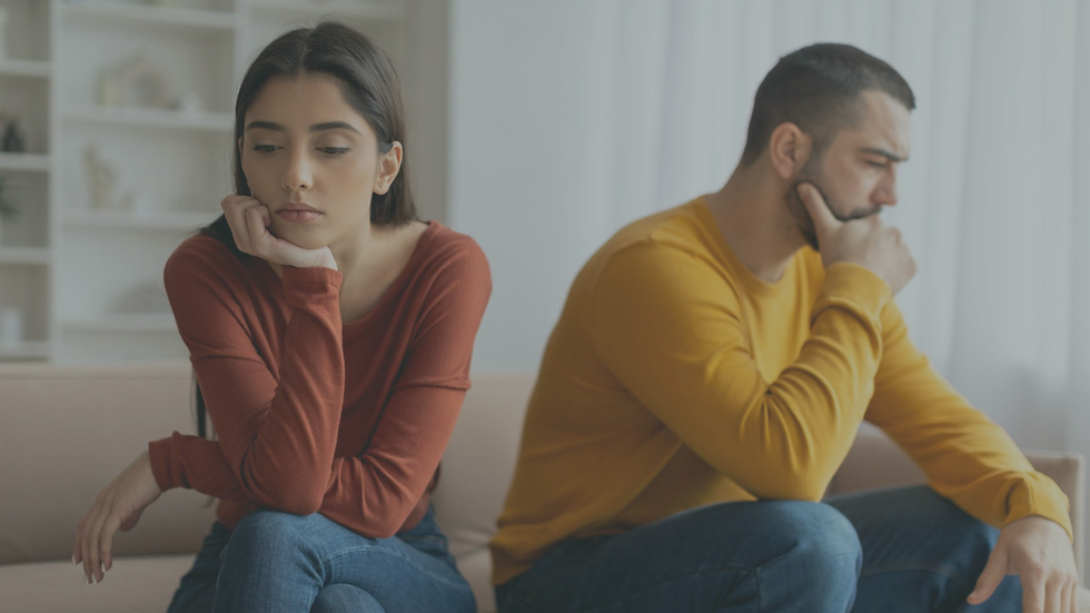 couple experiencing repeated misunderstandings, showing patterns of communication breakdown in relationships