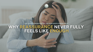 Person experiencing relationship anxiety while checking their phone and seeking reassurance from a loved one.