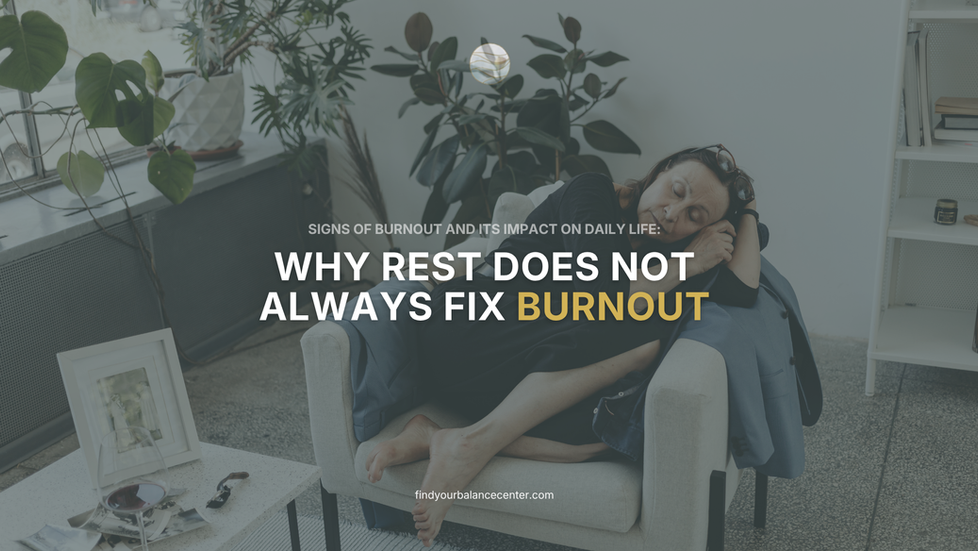Why Rest Does Not Always Fix Burnout