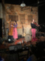 Duo harpe et violon aux concerts 2026 à La Boîte à Meuh.